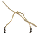 Navajo - Turquoise and Silver Box and Bow Squash Blossom Necklace with Stamped Design c. 1930-40s, 38.5" length