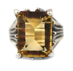 Sam Patania - "Grand Cathedral Ring" Citrine and Sterling Silver, size 7