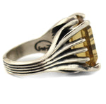 Sam Patania - "Grand Cathedral Ring" Citrine and Sterling Silver, size 7