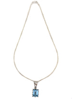 Sam Patania - "Grand Cathedral Pendant" Sky Blue Topaz and Sterling Silver Necklace, 18" length