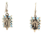Sam Patania - "Grand Cathedral Earrings" Sky Blue Topaz and Sterling Silver French Hook Earrings, 1.5" x 0.625"