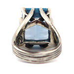 Sam Patania - "Grand Cathedral Ring" Sky Blue Topaz and Sterling Silver, size 7.25