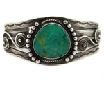 Pueblo/Navajo - Turquoise and Silver Bracelet c. 1936, size 7.5