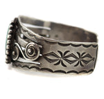 Pueblo/Navajo - Turquoise and Silver Bracelet c. 1936, size 7.5