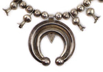 Navajo Arts and Crafts Guild - Silver Squash Blossom Necklace and French Hook Earrings Set c. 1940s