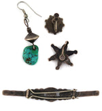 Group of 4 Assorted Native American Turquoise and Silver Jewelry Set c. 1930s