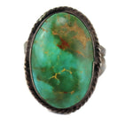 Navajo - Turquoise and Silver Ring c. 1940-50s, size 8.75