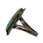 Navajo - Turquoise and Silver Ring c. 1940-50s, size 8.75