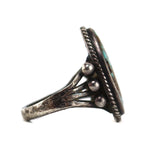 Navajo - Turquoise and Silver Ring c. 1940-50s, size 8.5