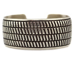 Cippy Crazyhorse (b. 1946) - Cochiti - Sterling Silver Bracelet with Stamped Design c. 2010s, size 6.5