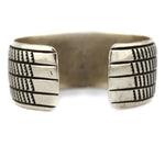 Cippy Crazyhorse (b. 1946) - Cochiti - Sterling Silver Bracelet with Stamped Design c. 2010s, size 6.5
