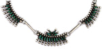 Evangelita Edaakie - Zuni - Turquoise Needle Point and Silver Link Necklace c. 1960s, 16.5" length