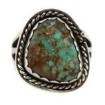 Navajo - Turquoise and Silver Ring c. 1960s, size 6.75