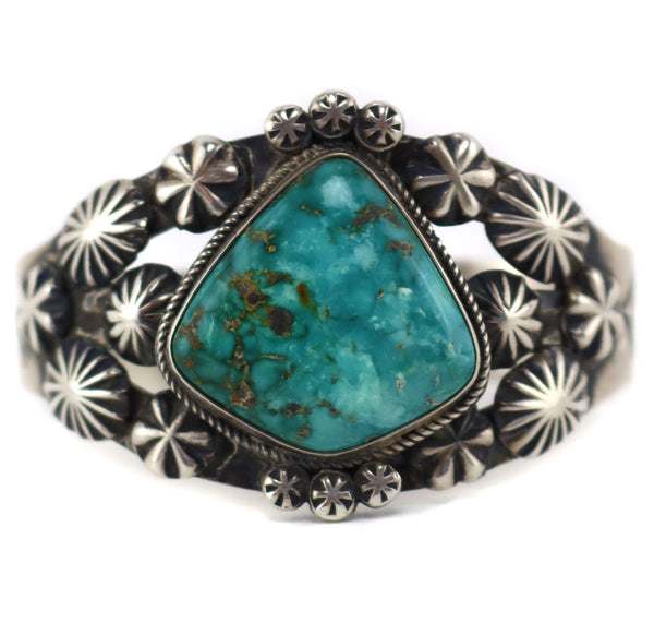 Kirk Smith (1957-2012) - Navajo - Turquoise and Silver Bracelet c. 198