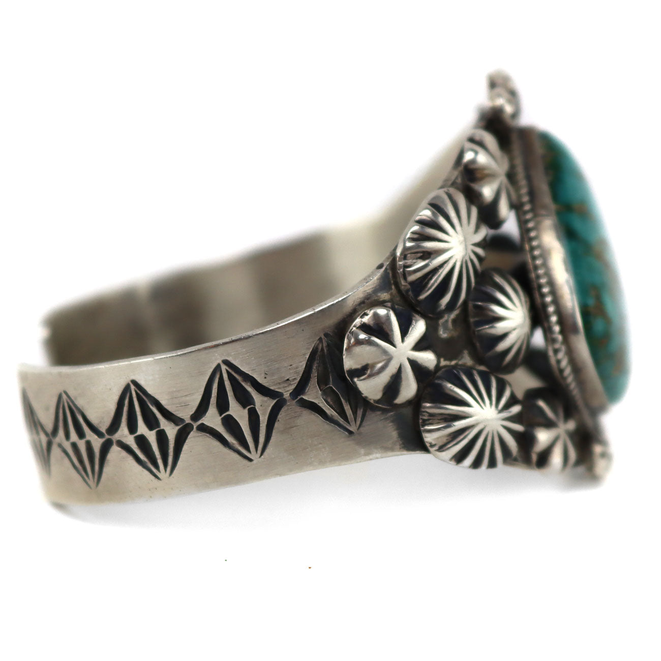 Kirk Smith (1957-2012) - Navajo - Turquoise and Silver Bracelet c. 198