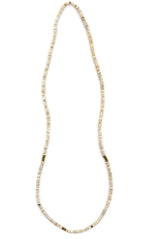 Yakama - Heishi Necklace with Brass Beads c. 1960s, 38" length