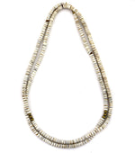 Yakama - Heishi Necklace with Brass Beads c. 1960s, 38" length