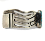 Kee Yazzie (b. 1969) - Navajo - Contemporary Turquoise, 14K Gold, and Silver Bracelet with Crosses, size 6.5