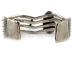 Kee Yazzie (b. 1969) - Navajo - Contemporary Turquoise, 14K Gold, and Silver Bracelet with Crosses, size 6.5