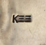 Kee Yazzie (b. 1969) - Navajo - Contemporary Turquoise, 14K Gold, and Silver Bracelet with Crosses, size 6.5