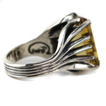 Sam Patania - "Grand Cathedral Ring" Citrine and Sterling Silver, size 7