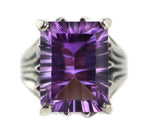 Sam Patania - "Grand Cathedral Ring" Amethyst and Sterling Silver, size 7