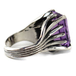 Sam Patania - "Grand Cathedral Ring" Amethyst and Sterling Silver, size 7