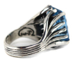Sam Patania - "Grand Cathedral Ring" Blue Topaz and Sterling Silver, size 7