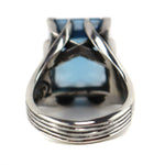 Sam Patania - "Grand Cathedral Ring" Blue Topaz and Sterling Silver, size 7