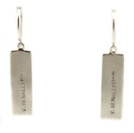 Veronica Benally - Navajo - Contemporary Turquoise, Jet, and Spiny Oyster Channel Inlay and Sterling Silver French Hook Earrings, 1.875" x 0.375"