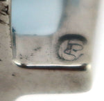 Sam Patania - "Dream Square Earrings" Blue Topaz and Sterling Silver French Hook Earrings, 1.25" x 0.5"
