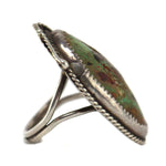 Navajo - Turquoise and Silver Ring c. 1950s, size 10.5