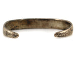 Navajo - Turquoise Inlay and Silver Bracelet with Bear Paw Design c. 1950s, size 6.25