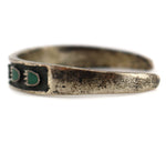 Navajo - Turquoise Inlay and Silver Bracelet with Bear Paw Design c. 1950s, size 6.25
