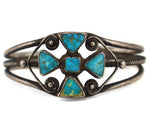 Navajo - Turquoise and Silver Bracelet c. 1930-40s, size 6.25