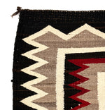 Navajo Crystal Storm Pattern Rug with Valero Stars c. 1950s, 79.5" x 50"