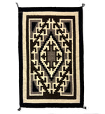 Sylvia Bidah - Navajo Two Grey Hills Rug c. 1960-70s, 36" x 23"