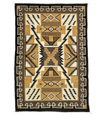 Large Navajo Crystal Storm Pattern Rug c. 1940-50s, 104" x 68"