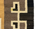 Large Navajo Crystal Storm Pattern Rug c. 1940-50s, 104" x 68"