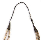 Santo Domingo (Kewa) - 2-Strand Turquoise Nugget, Spiny Oyster, Coral, and Heishi Necklace with Pair of Jocla Pendants c. 1950-60s, 35" length