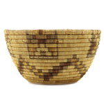 Hopi Polychrome Coil Basket with Cow Kachina Pictorials c. 1890s, 7" x 13"