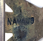 Navajo Arts and Crafts Guild - Silver Sandcast Belt Buckle c. 1940s, 2.5" x 2.75"