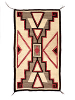 Navajo Crystal Storm Pattern Rug c. 1920-30s, 62.5" x 36.5"