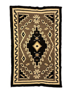 Navajo Two Grey Hills Rug c. 1920s, 76.5" x 48"