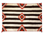 Navajo Third Phase Chief's Blanket c. 1890s, 52" x 74"