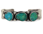 Navajo - Turquoise and Silver Bracelet c. 1920-30s, size 6.75