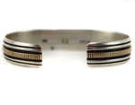 Abraham Begay (b. 1953) - Navajo - Contemporary Sugilite, 14K Gold, and Sterling Silver Bracelet, size 6.75