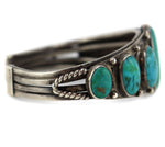 Navajo - High-Grade Turquoise and Silver Bracelet c. 1930-40s, size 7