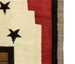 Navajo Double Saddle Blanket with Celestial Motifs c. 1910-20s, 57" x 36"