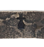 Ernest Rangel - Navajo - Onyx and Sterling Silver Three-Row Bracelet c. 1970s, size 6.375